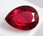 Natural 21.40 Ct Mozambique Red Ruby Certified Pear Cut Loose Gemstone