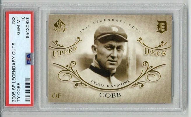 Cubierta superior SP 2005 cortes legendarios #83 Ty Cobb Tigers PSA 10 poco pop muy raro Foto 1 de 2