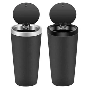 Car Trash Can With Lid 800ml Vehicle Trash Car Dustbin Garbage Organizer - Picture 1 of 14