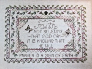 Prayer is a Sign - Magazine Cross Stitch Pattern - Faith God Can Will - Picture 1 of 1