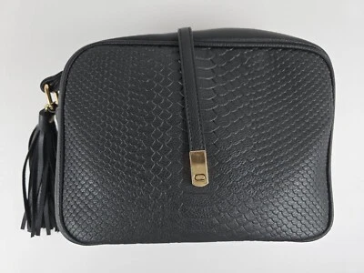 Realer Pequeño Bolso de Hombro Negro Cuero Lateral Cartera Bandolera Foto 1 de 4