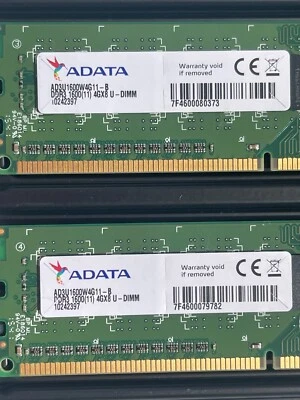 ADATA DDR3 1600mhz 4gb RAM AD3U1600@4G11-B Desktop memory - Image 1 of 2