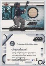 2001 Fleer Feel the Game Bats Rickey Henderson HOF
