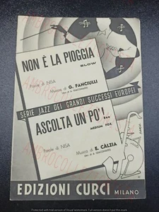 Spartito Musicale Jazz - Non è La Pioggia / Ascolta un pò - Ed. Curci Milano - Picture 1 of 1