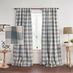 Elrene Home Fashions Farmhouse Living Grainger Buffalo-Check Blackout Window ... - Picture 1 of 7