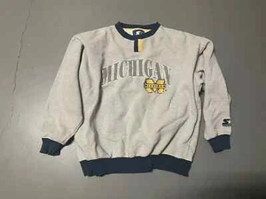Michigan Wolverines Starter Crewneck Sweater Long Sleeve Size Large NCAA Vintage - Picture 1 of 6