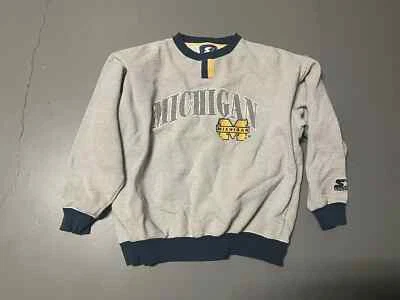 Michigan Wolverines Starter Crewneck Sweater Long Sleeve Size Large NCAA Vintage - Image 1 of 4