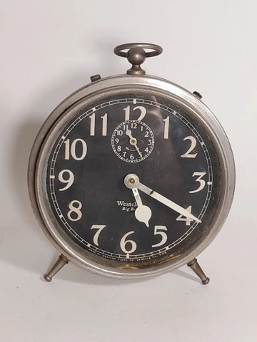 *READ* Antique Westclox Big Ben Style 1a Alarm Clock Luminous Vintage Keeps Time Cover