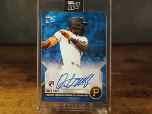 On-Card Auto 15/49 Oneil Cruz- 2022 MLB TOPPS NOW Card 377B Blue JERSEY NUMBER - Picture 1 of 5