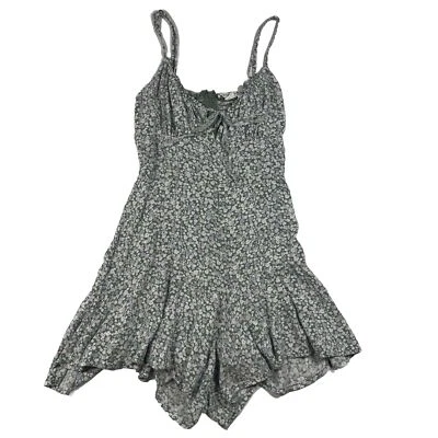 Aeropostale Teen/Juniors Green Floral Print Adjustable Romper Size XS - Imagem 1 de 4