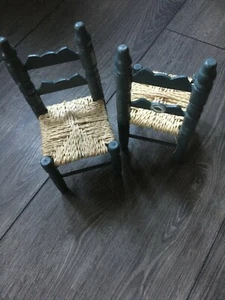  Puppenhaus  Beistellstühle Miniatur Küche Esszimmer Möbel - Bild 1 von 6