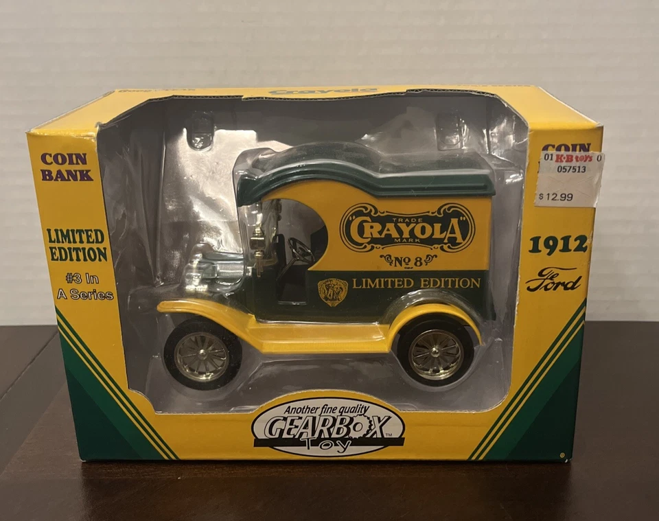 Gearbox 1998 Crayola Die Cast Coin Bank 1912 Ford Model T Delivery Truck #8 - Image 1 of 4