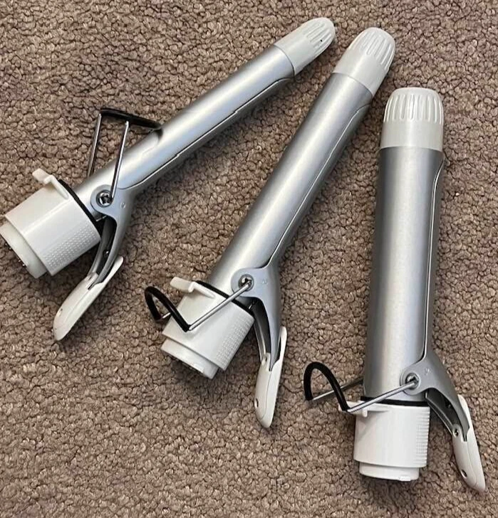 REPLACEMENT SET OF 3 CERAMIC/TITANIUM  BARRELS FOR LE ANGELIQUE CURLING IRON SET - Image 1 of 1