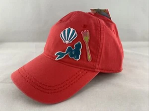 NEW! Girls DISNEY x ROXY GIRL 'Dear Believer' ARIEL Baseball Cap Hat, O/S - Pink - Picture 1 of 10