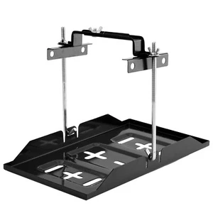 Bandeja de batería de coche ajustable + Soporte de almacenamiento de batería de sujeción Kit de soporte de abrazadera - Imagen 1 de 9