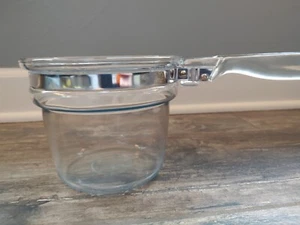 Vintage Pyrex Flameware 1-1/2 Quart Double Boiler 6283 clear glass INSERT ONLY - Picture 1 of 8