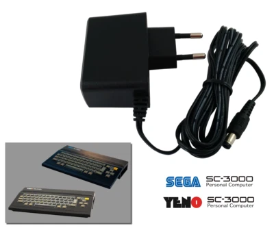 Power Supply for Sega / Yeno SC-3000 - 2m Cable - EU Plug AC Adapter PSU - Image 1 of 2