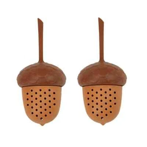 2 Stück Kreatives Niedliches Teeei Eichel Silikon Teeei Teesieb - Bild 1 von 5