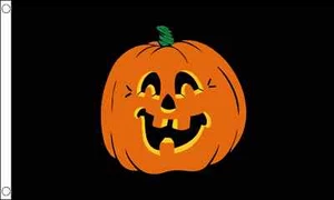 Halloween Kürbis Polyester Flagge - Größenwahl - Bild 1 von 3