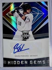 2020 Panini Elite Extra Edition Isaac Paredes Hidden Gems Black #HG-IP Detroit