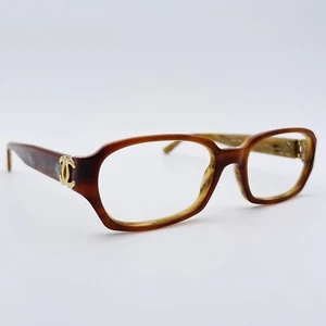 CHANEL eyeglasses BROWN RECTANGLE glasses frame MOD: RUBBED AWAY - Picture 1 of 9