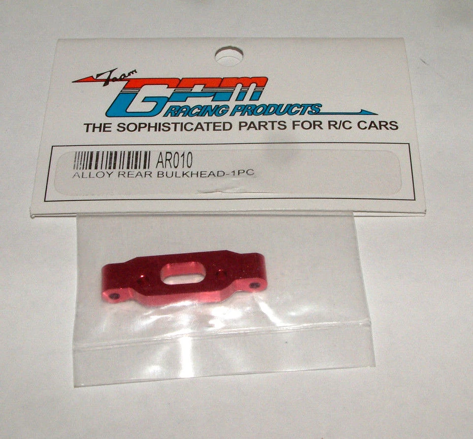 TEAM ASSOCIATED RC18T MT GPM REAR BULKHEAD ALUMINUM RED AR010 - Image 1 of 1