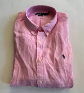 $125 NWT Mens Polo Ralph Lauren Classic Fit Long Sleeve Linen Button Down Shirt - Picture 1 of 2