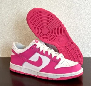 New HOT PINK Nike Kid’s Size 5Y Woman's 6.5 Dunk Low Laser Fuchsia FB9109 102 - Picture 1 of 12