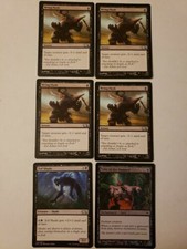 6 Mtg Black Nm/Lp 4x Wring Flesh/ Zof Shade/ Yoke Of The Damned (Foil)