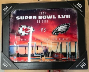 NFL Super Bowl LVII Arizona Kansas City Chiefs Eagles Dueling Logos Photo Mint - Picture 1 of 2