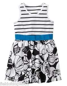 NWT Gymboree Island Hopper Striped Floral Flower Dress 5/5T 6 Girls - Picture 1 of 1