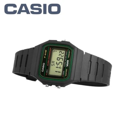 CASIO F-91W-3DG Green Trim Classic Digital Watch - Image 1 of 3