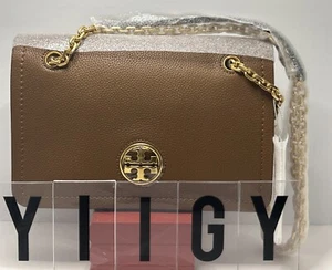 ๐ผ๐ฆ Tory Burch ๐ผ Borsa a tracolla Carson convertibile in pelle marrone ๐ผGB2 - Foto 1 di 15