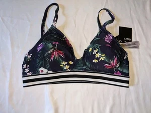 Top de bikini GapFit talla pequeña azul marino floral traje de baño GapFit bikini top talla S - Imagen 1 de 24