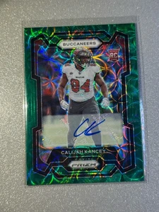 2023 Panini Prizm Calijah Kancey Auto Green Scope /75 Rookie RC SP Bucs - Bild 1 von 2