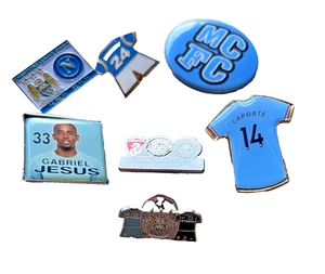 Manchester City Badges Pins x 7 Job Lot Fans Badges - Picture 1 of 6