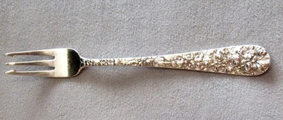 Ostra esterlina Stieff Rose ~ mariscos ~ tenedor de cóctel ~ dientes más largos Foto 1 de 4