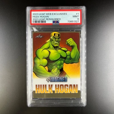 Leaf Web Exclusives 2023 reimaginado Hulk Hogan #1/149 SSP PSA 9 ¡Poco pop! Foto 1 de 2