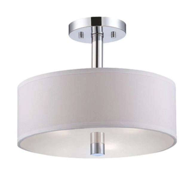 Designers Fountain 84511 Chrome Cordova 3-Light Semi-Flush Ceiling Fixture - Image 1 of 1