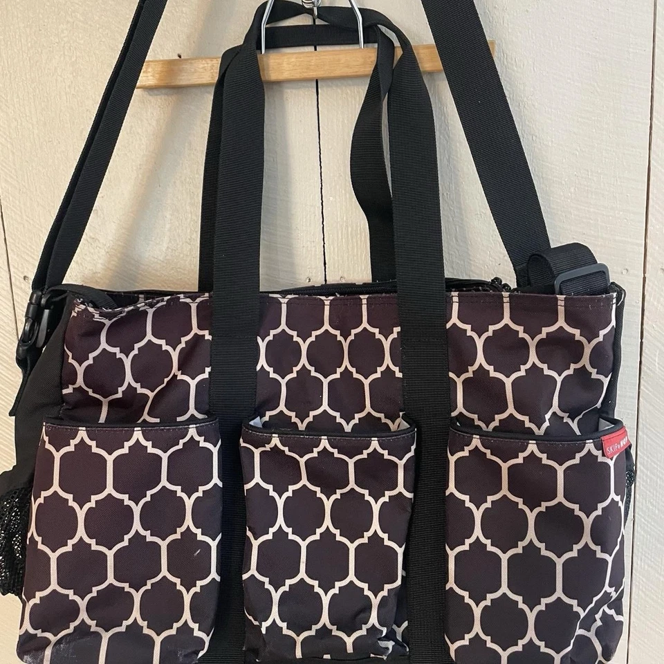 Skip Hop Weekender Travel Diaper Bag With Changing Pad. Black With Tan Design - Image 1 of 1