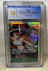 2022 One Piece Nami Super Rare OP02-036 CGC Pristine 10 Paramount War Japanese - Picture 1 of 2