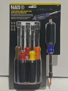 Klein Tools 65411 Color-Coded Hollow-Shaft Heavy-Duty Nut Driver Set, 6-Piece - Picture 1 of 4
