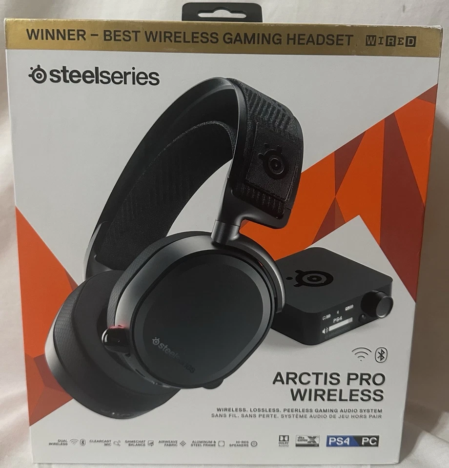 Steelseries Arctis Pro Wireless Gaming Headset, Black, Bluetooth for PC PS5 PS4 - Image 1 of 1
