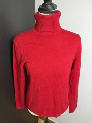 Suéter para mujer Only Mine cachemir rojo cuello alto talla M Foto 1 de 4