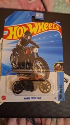 Lo último Qheels Cb750 Custom Bike Motocicleta Escala 1/64 Diecast Car Foto 1 de 2