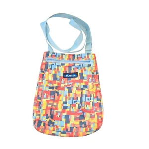 Kavu Keeper Women Multicolor Geometric Print Shoulder Bag Crossbody 11"X9"X1.5" - Picture 1 of 12