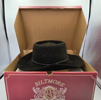 Biltmore Wilderness Collection Brown Fur Felt  Size 6 3/4 (see tool pics) - Image 1 of 4