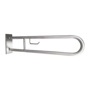 Manija plegable de soporte BELP en forma de U con soporte de papel higiénico para baño e inodoro >> para taladrar - Imagen 1 de 5