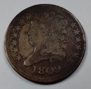 1809 Half Cent - Picture 1 of 6