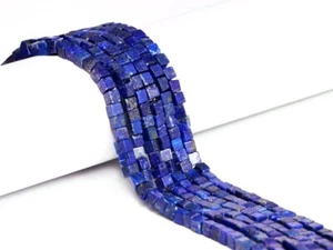 Cuentas de piedras preciosas de forma cuadrada lisa lapislázuli azul natural para hacer joyas 13" - Imagen 1 de 9